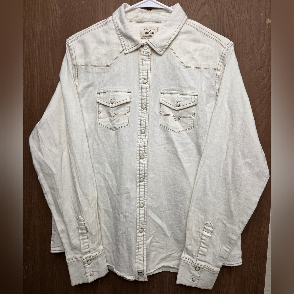 Kimes Ranch Off-White Western Button-Down Shirt